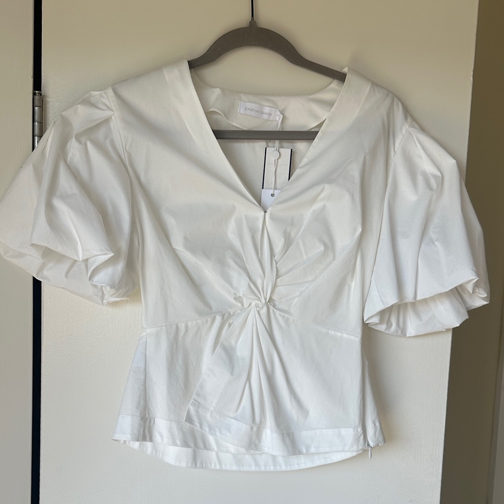 Elegant White Puff Sleeve Blouse
